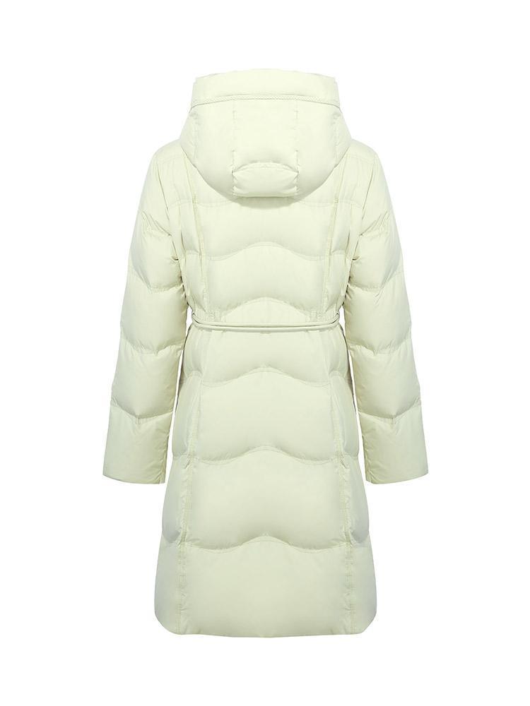 Hooded Slim Mid-Length Goose Down Garment GOELIA