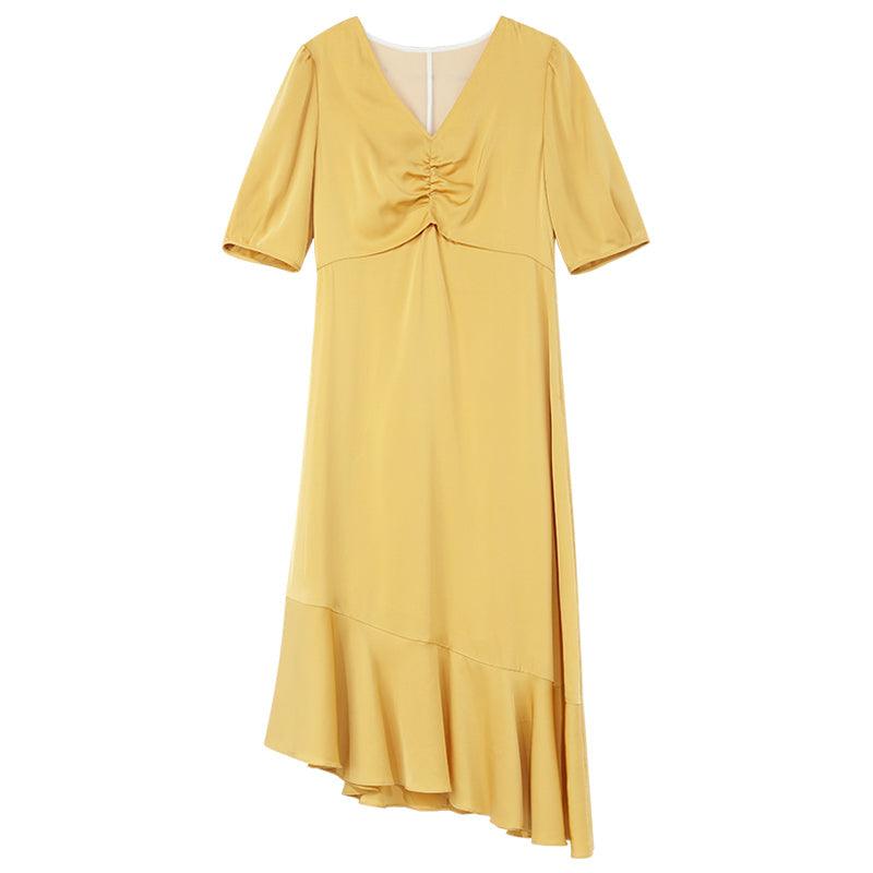 22MM Silk Puff Sleeve Dress GOELIA