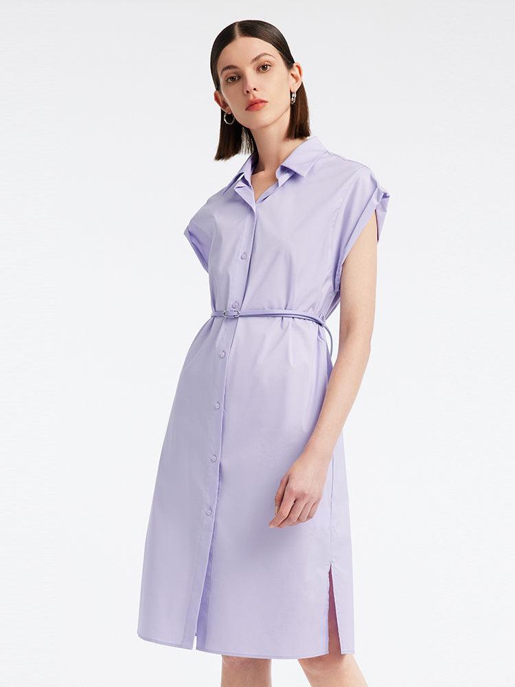 Cotton Shirt Collar Dress GOELIA