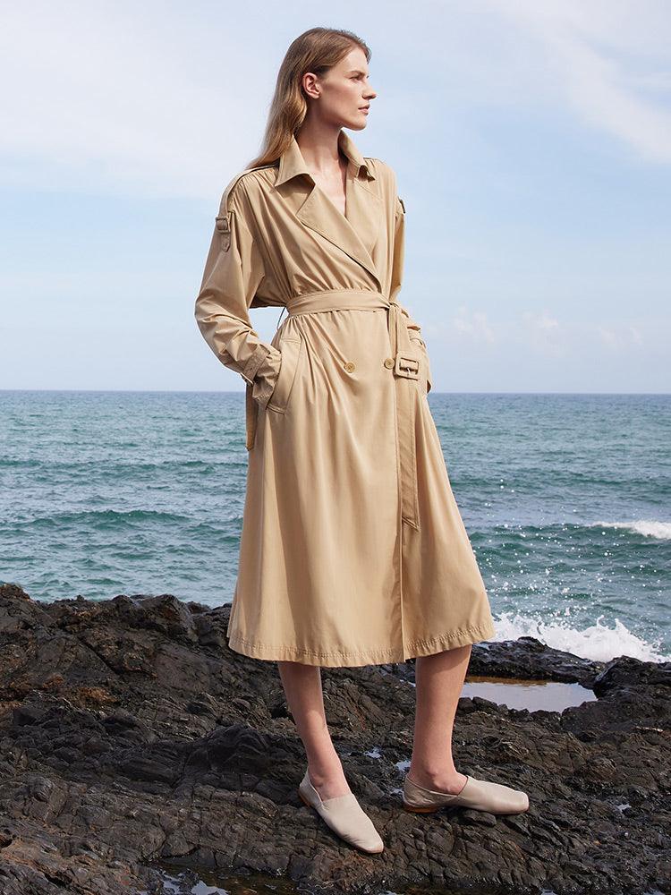 Lightweight Trench Coat With Belt GOELIA