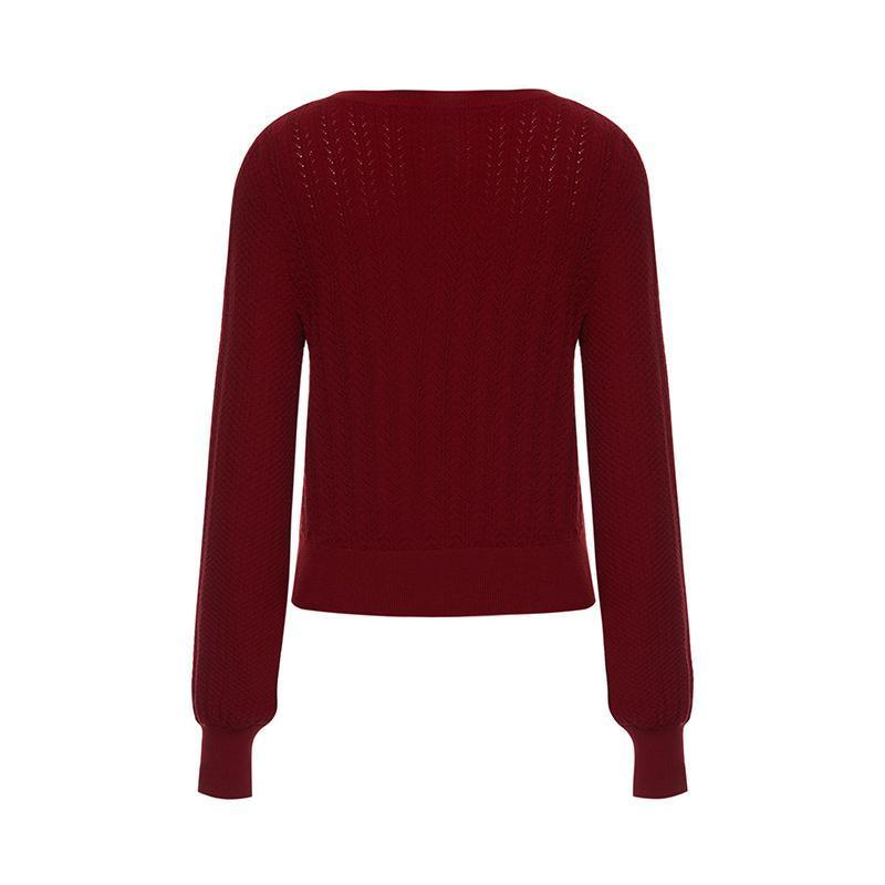 Tencel And Wool Sweater With Detachable Bowknots GOELIA