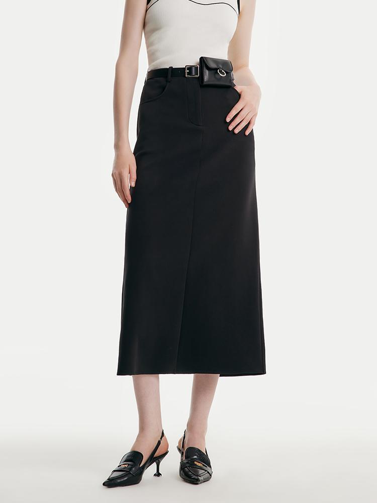 Airy Cotton Skirt With Belt And Bag GOELIA