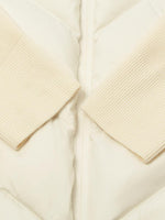 Easy Care Wool Patchwork Cropped Goose Down Garment GOELIA