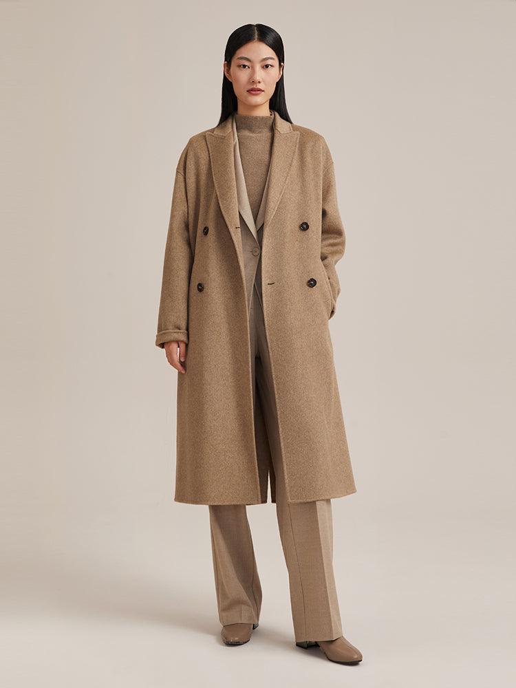 Pure Cashmere Woolen Coat GOELIA