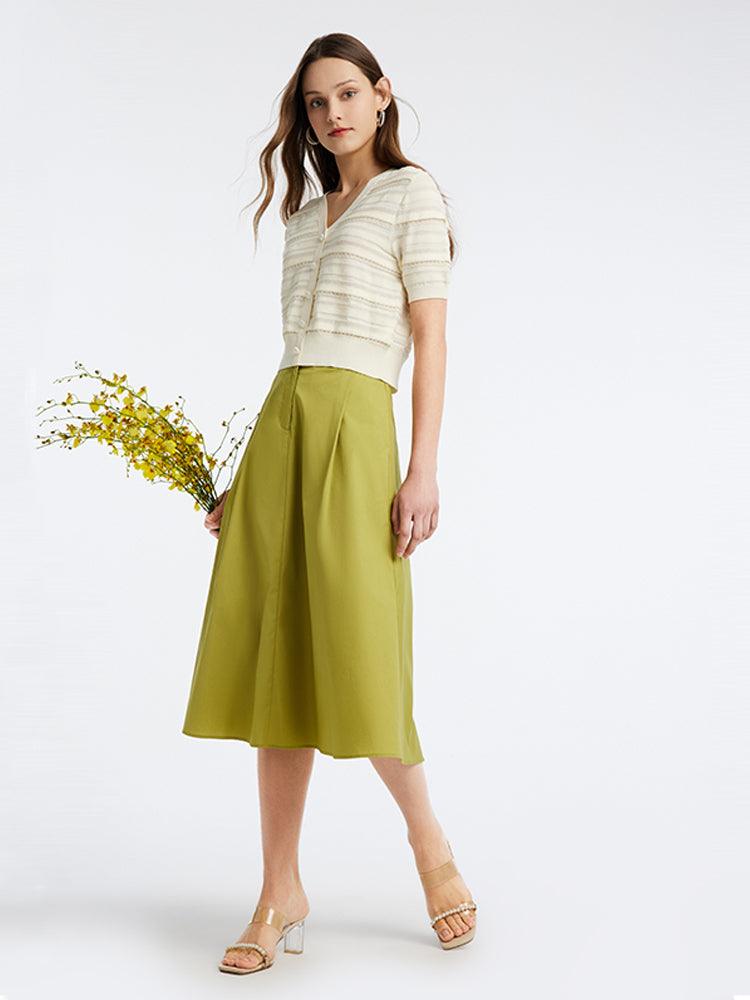 Tencel Woolen Top + Cotton Half Skirt GOELIA