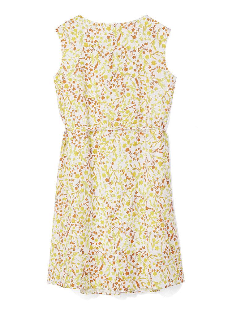 Silk and Cotton Printed A-line Dress GOELIA