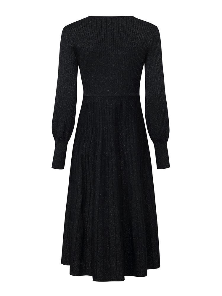 Machine Washable Wool Pleated Dress GOELIA