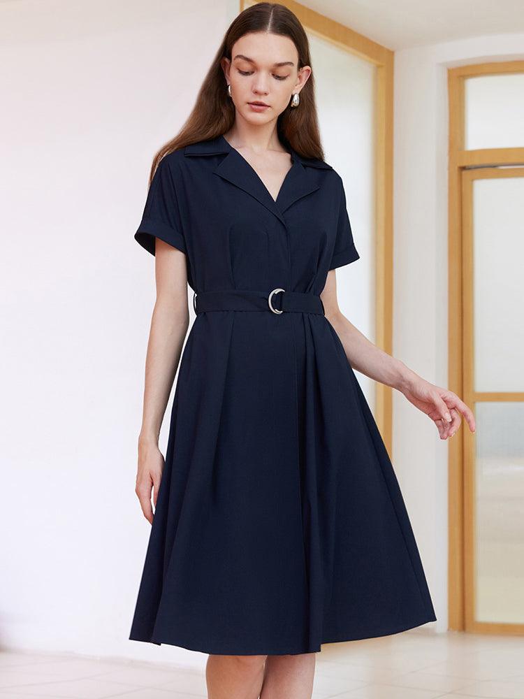 Lapel Collar Shirt dress GOELIA