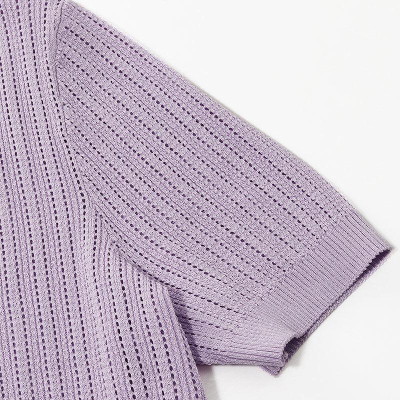 Purple Knit Cardigan GOELIA