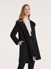 Tencel Wool Lapel Doubled-Faced Coat GOELIA