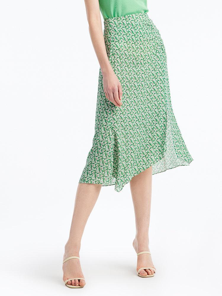 Floral Ruched Skirt GOELIA