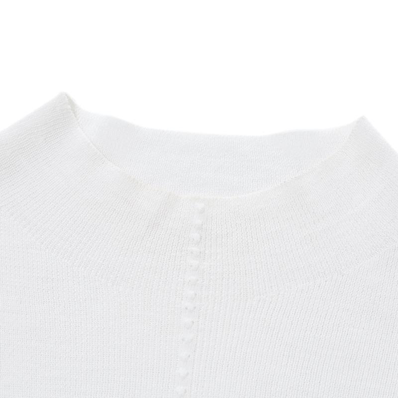 Seamless Woolen Mock Neck Sweater GOELIA