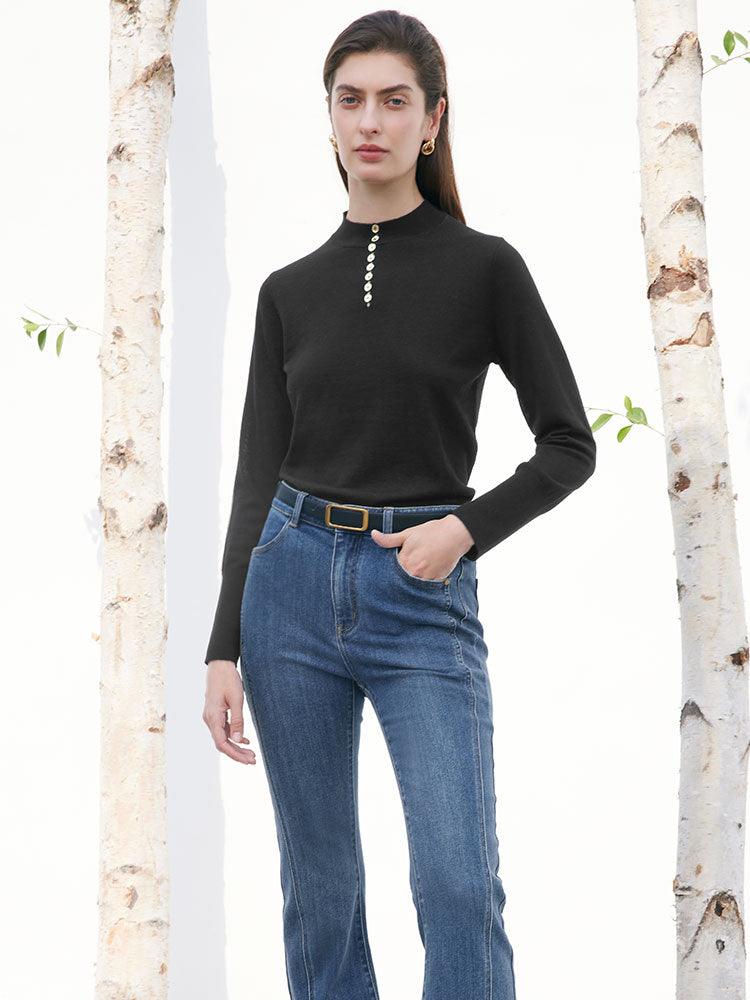 Woolen Slim Top GOELIA