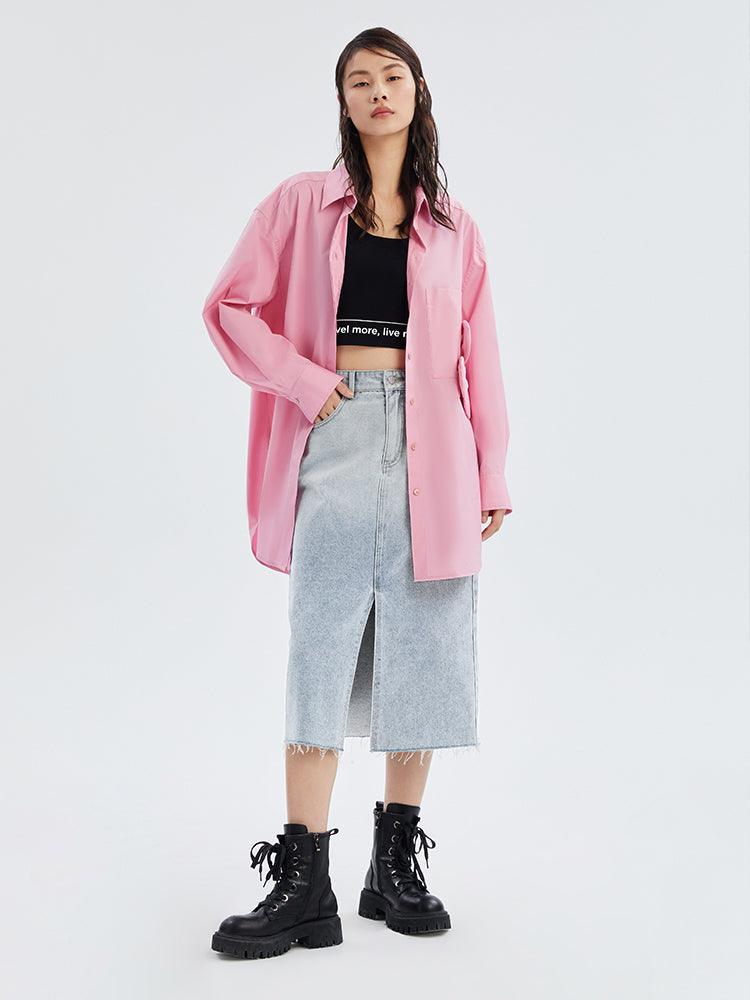 Acetate Denim Skirt GOELIA