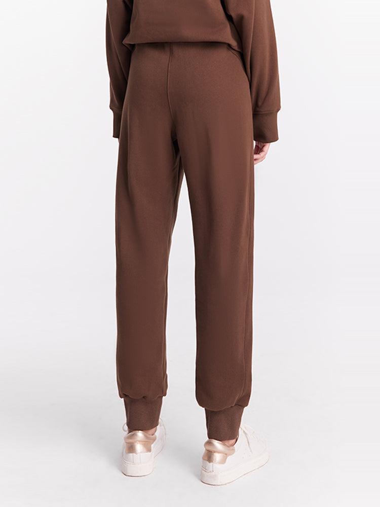 Brown Full Length Leggings Pants GOELIA