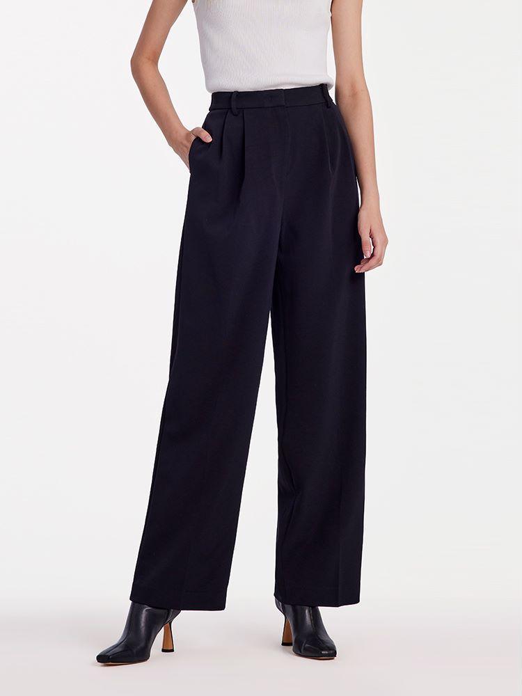 Acetate Straight Full Length Pants GOELIA