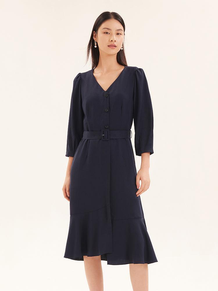 Tencel Asymmetrical Dress GOELIA