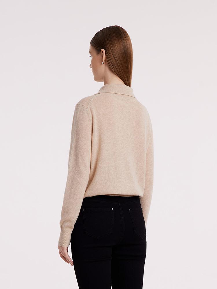 Pure Cashmere Polo Neck Sweater GOELIA