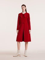 Tencel Wool Cheongsam Button Double-Faced Coat GOELIA