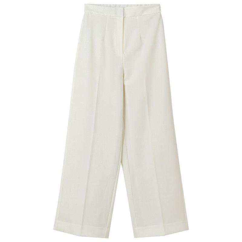 Washable Worsted Wool Straight Pants GOELIA