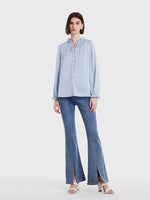 22 Momme Silk Ruffle Blouse GOELIA