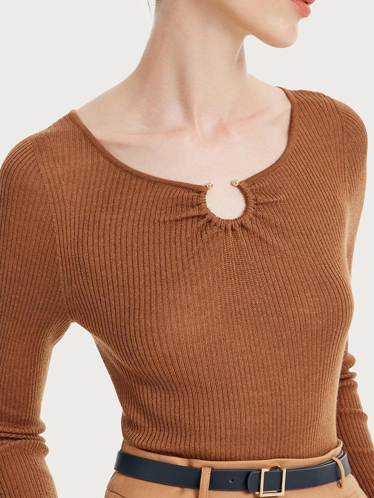 Silk Wool Knitted Top GOELIA