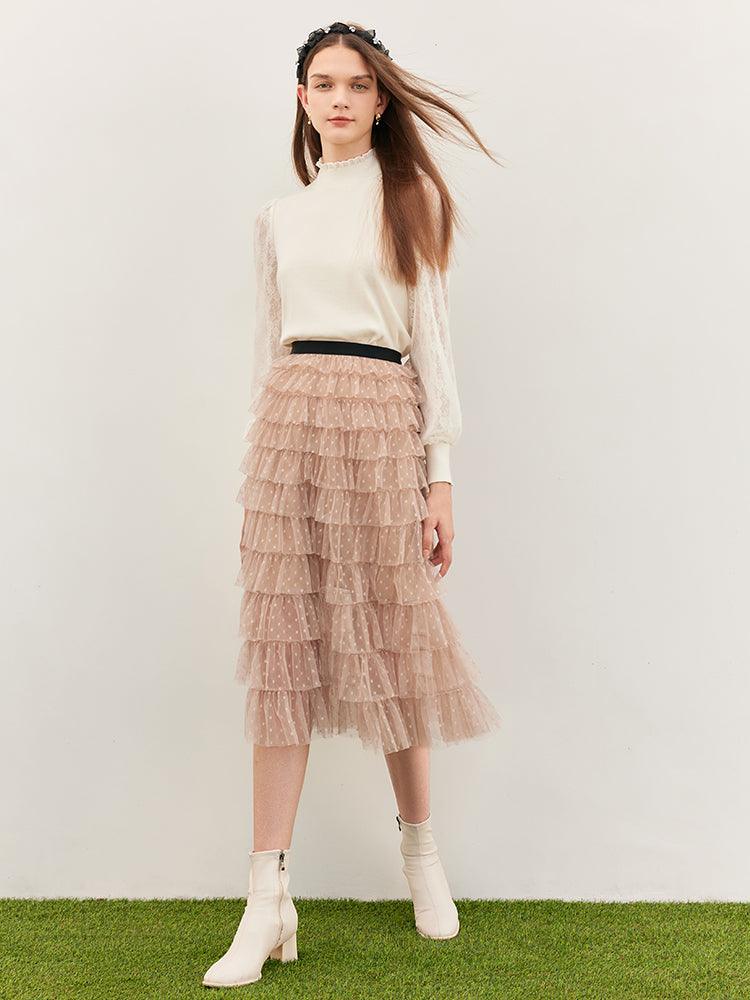 Mesh Layered Skirt GOELIA