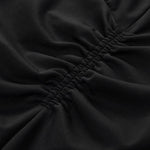 V-neck Pleated Mid-Calf Dress GOELIA