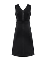 V-neck Vest Dresses With Belt GOELIA