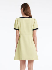 Chic Square-Neck Dress (With Bowknot) GOELIA