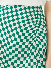 Checkerboard Slip & Shirring Dress Set GOELIA