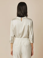 Mulberry Silk Lapel Collar Shirt GOELIA
