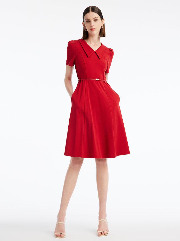 Bubble Sleeve Fitted Dress GOELIA