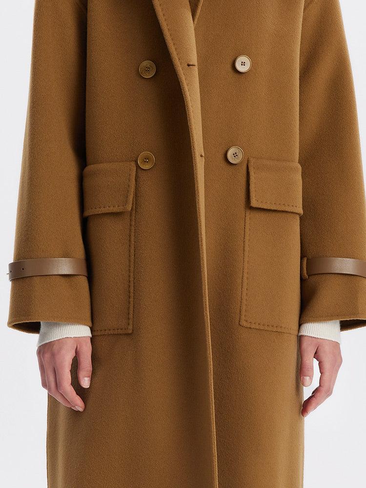 Double-Breasted 100% Double-faced Woolen Coat GOELIA