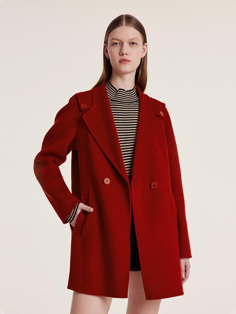 Tencel Wool Double-Faced Lapel Coat GOELIA