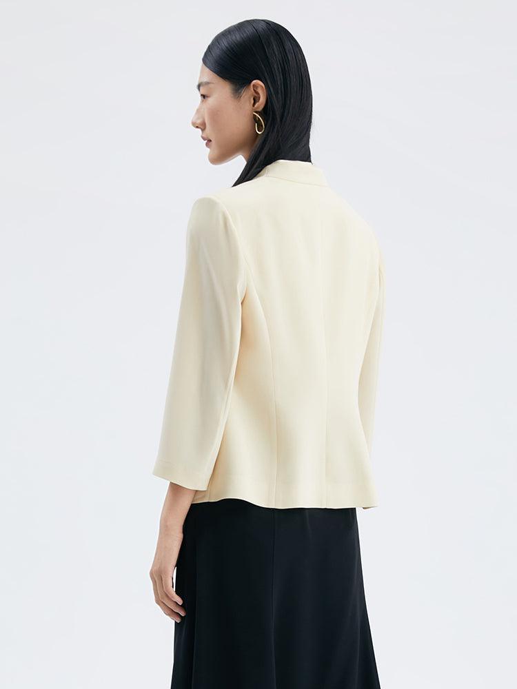 Triacetate Collarless Blazer GOELIA