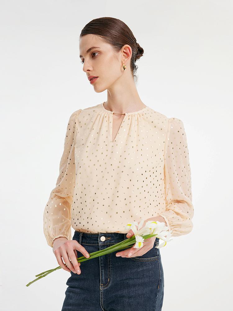 10 Momme Silk Printed Woven Shirt GOELIA