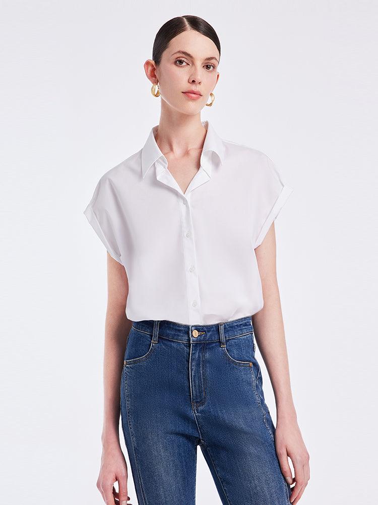 Short Sleeve White Shirt GOELIA