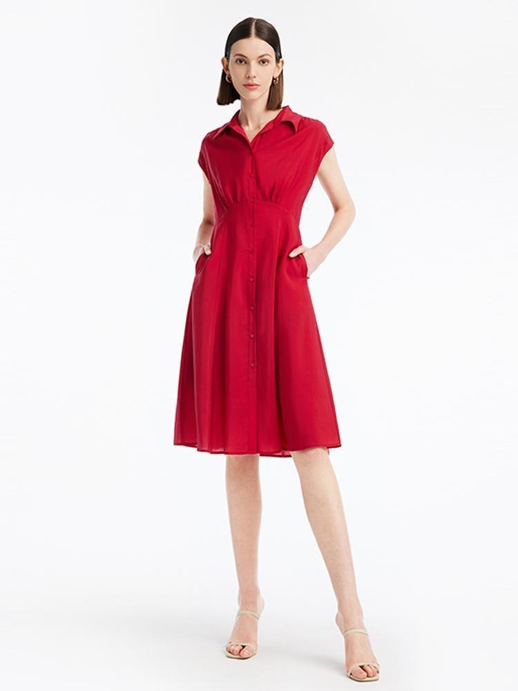 Tencel Shirt-style Dress GOELIA