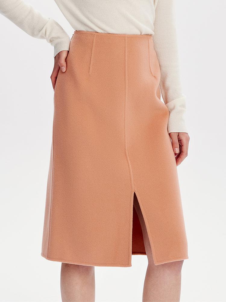 Double-faced woolen skirt GOELIA