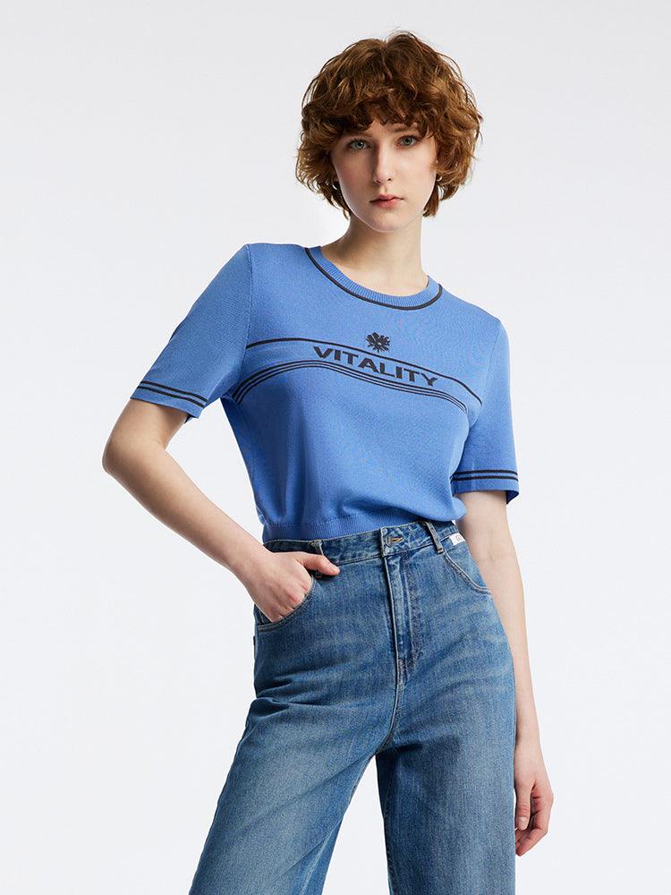 Blue Tencel Acetate Top GOELIA