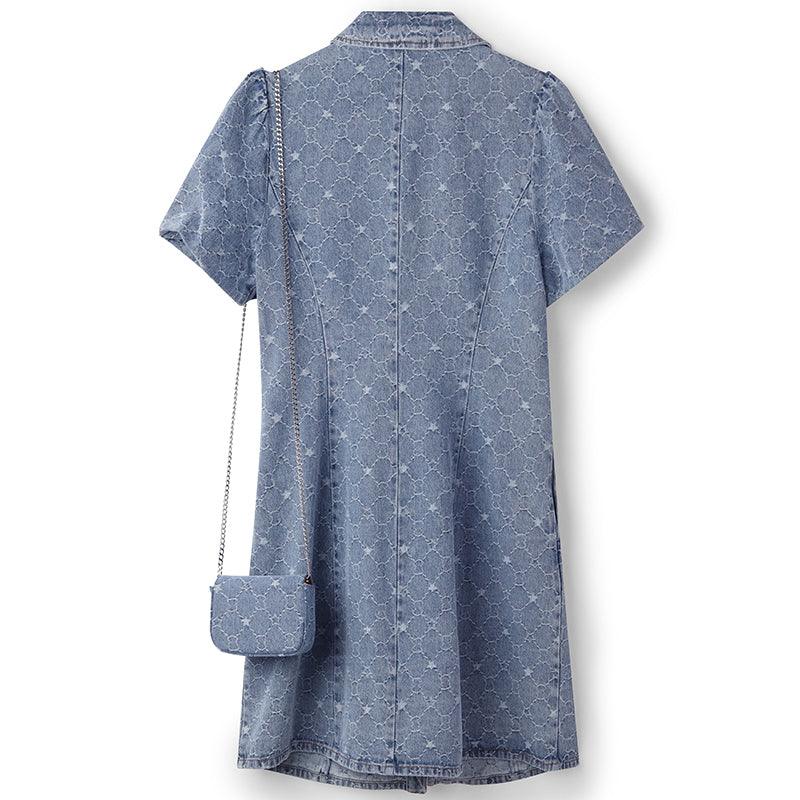 Heady Jacquard Denim Dress GOELIA