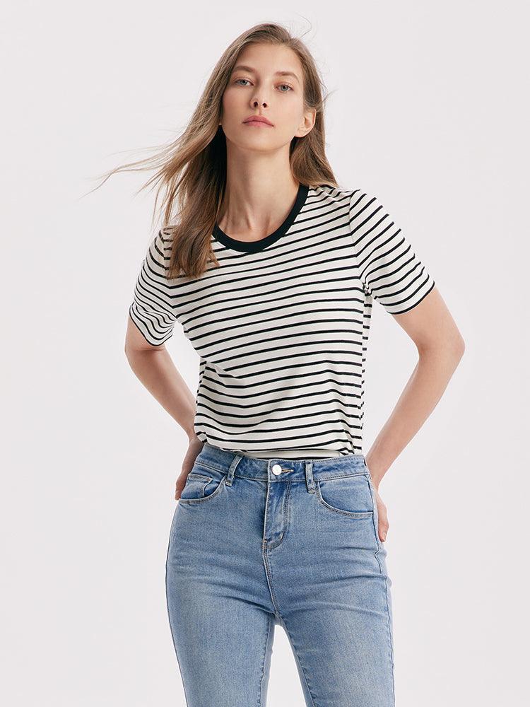 Knit Stripe T-Shirt GOELIA