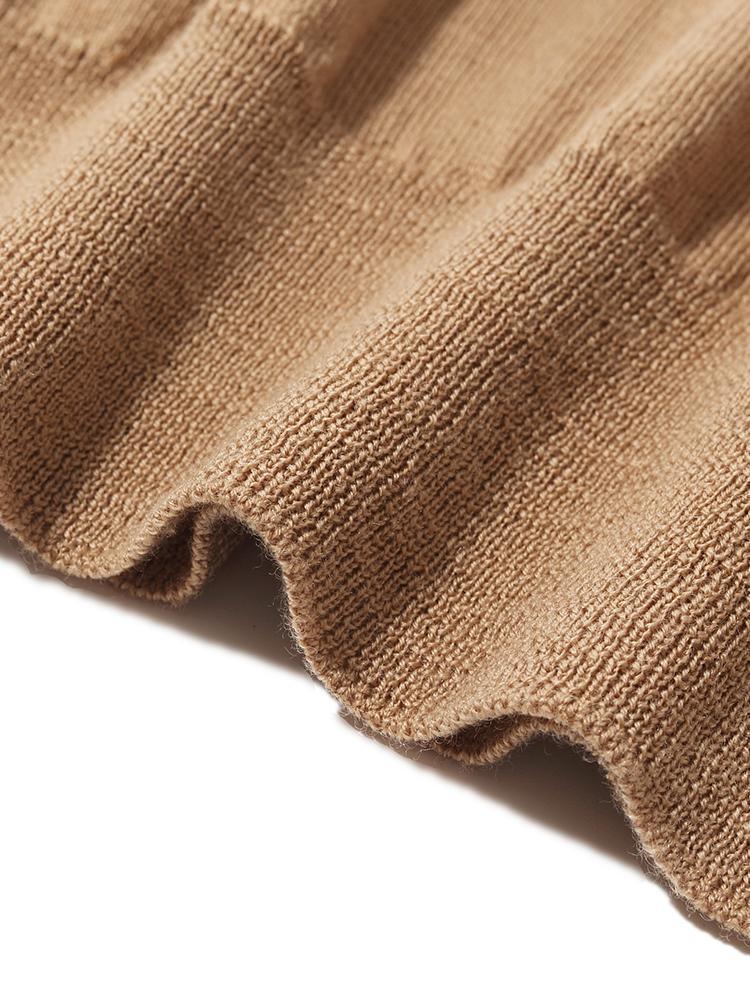 Machine Washable Wool Seamless Turtleneck Sweater GOELIA