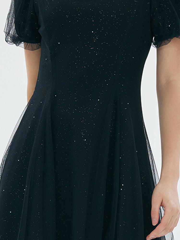 Sequined Fitted A-Shape Dress GOELIA