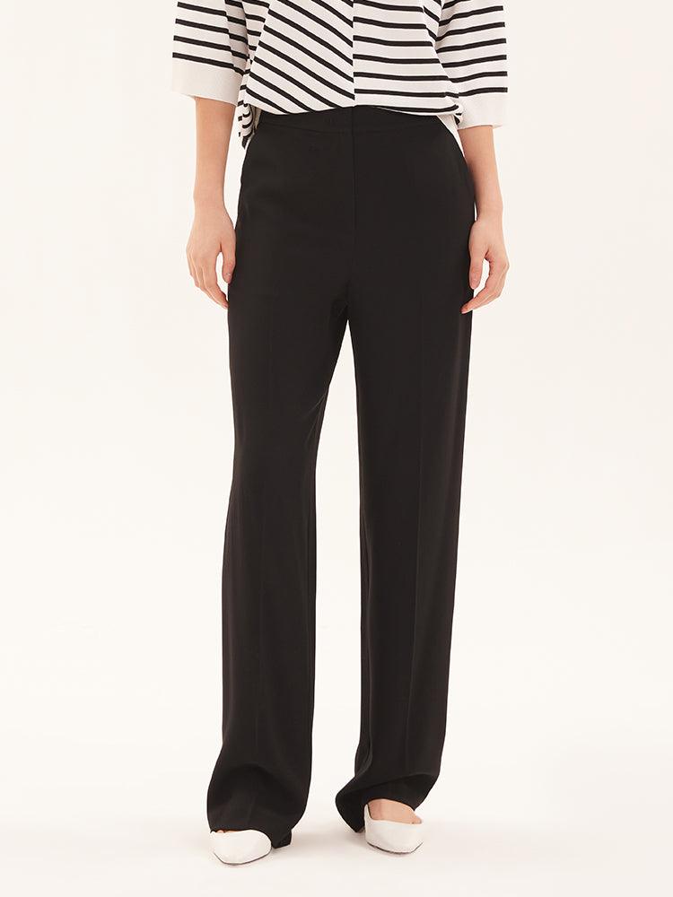 Black Acetate Wide Leg Trousers GOELIA