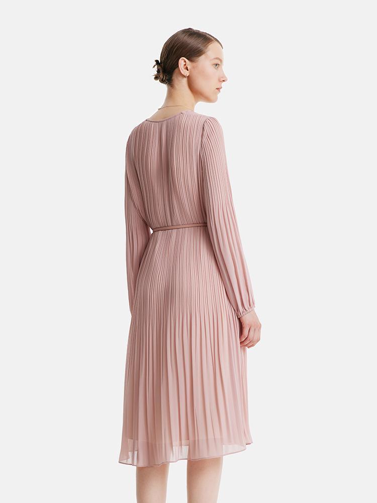 Pink Ruched Dress GOELIA