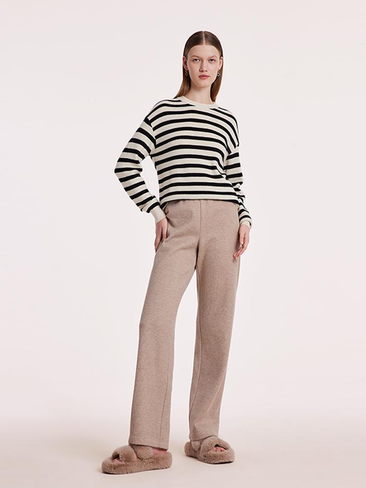 Machine Washable Wool Stripe Sweater GOELIA