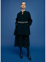 Tencel & Woolen Wrapped Coat GOELIA