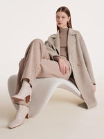 Wool Notched Lapel Double-Faced Coat GOELIA